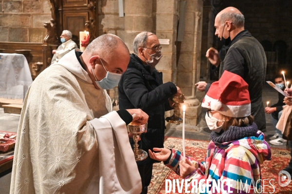 Messe de Noël à l Abbaye d Aubazine.