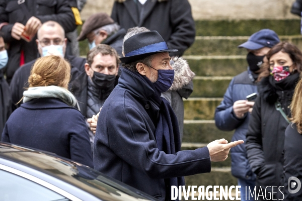 Obsèques de l acteur Claude Brasseur  en l église Saint-Roch