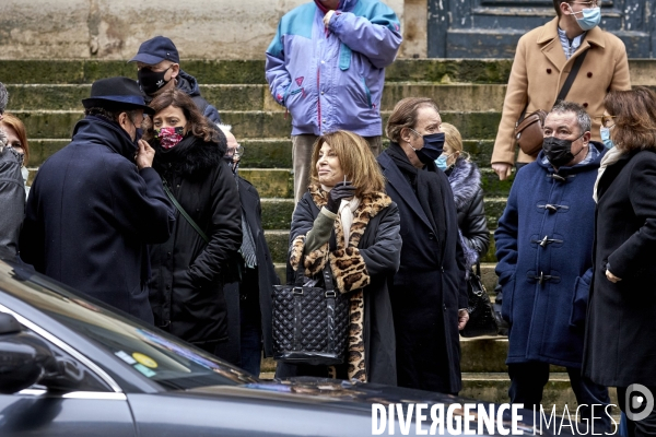 Obsèques de l acteur Claude Brasseur  en l église Saint-Roch