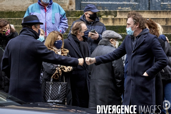 Obsèques de l acteur Claude Brasseur  en l église Saint-Roch