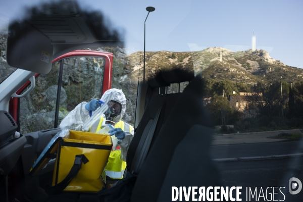 Prélèvement par les Marins Pompiers