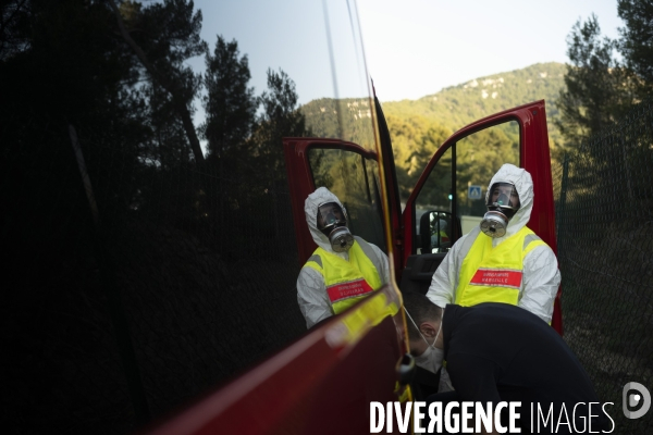 Prélèvement par les Marins Pompiers