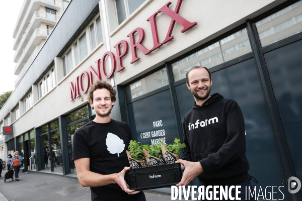 Infarm chez monoprix