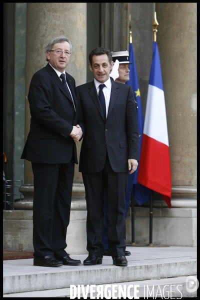 Nicolas Sarkozy recoit le Premier ministre luxembourgeois