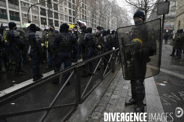 Manifestation contre le projet de loi SECURITE GLOBALE PPL, la marche des libertés du 16 janvier 2021. Demonstration against new security law project against freedom of information.