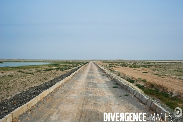 Désertification, région de Chagannor, Mongolie Intérieure, Chine - Desertification, Chagannor area, Inner Mongolia, China