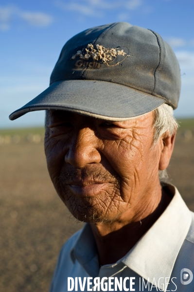 Désertification, région de Chagannor, Mongolie Intérieure, Chine - Desertification, Chagannor area, Inner Mongolia, China