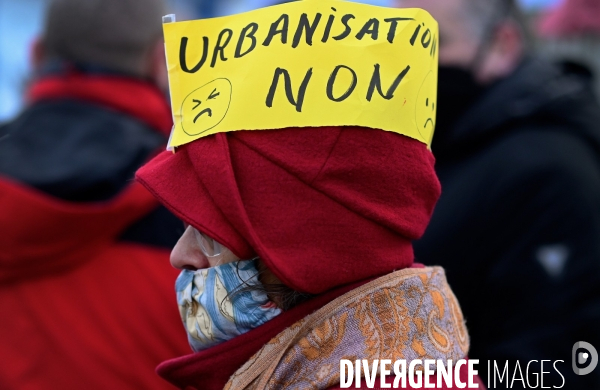 Rassemblement contre la future gare du triangle de Gonesse