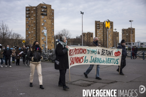 Le collectif de defense des jardins ouvriers d aubervilliers manifeste.