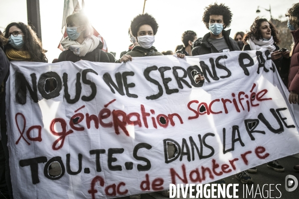 Manifestation des étudiants pour défendre les conditions de vie et d études 20012021