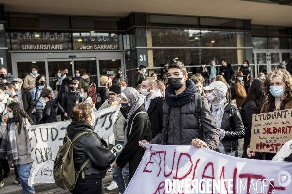 Manifestation des étudiants pour défendre les conditions de vie et d études 20012021