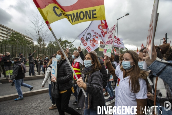 Manifestation des soignants à Marseille