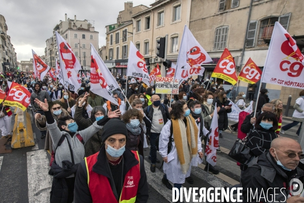 Manifestation des soignants à Marseille