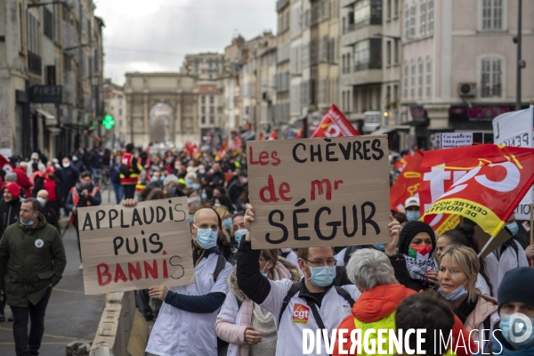 Manifestation des soignants à Marseille