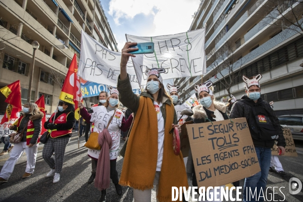 Manifestation des soignants à Marseille