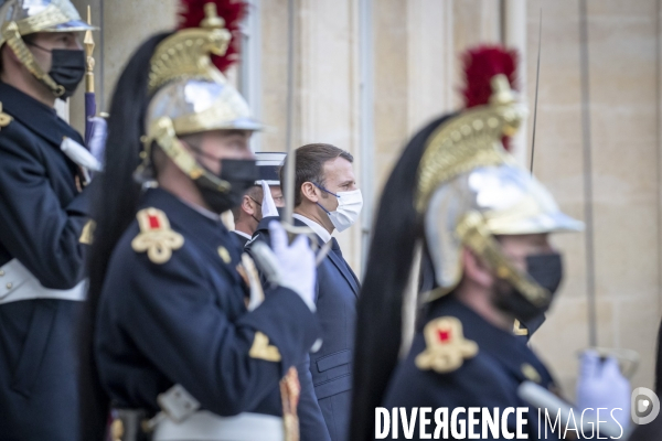 Emmanuel Macron reçoit Alexander de Croo, premier ministre belge