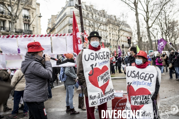 Manifestation des professionnels de santé pour dénoncer leurs conditions de travail