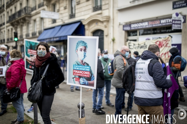 Manifestation des professionnels de santé pour dénoncer leurs conditions de travail