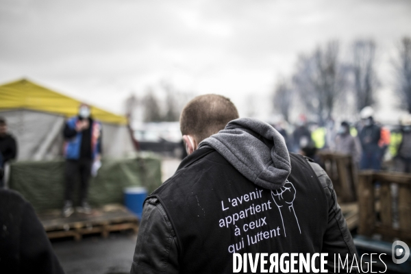 Grève des salariés de la raffinerie Total de Grandpuits 22012021