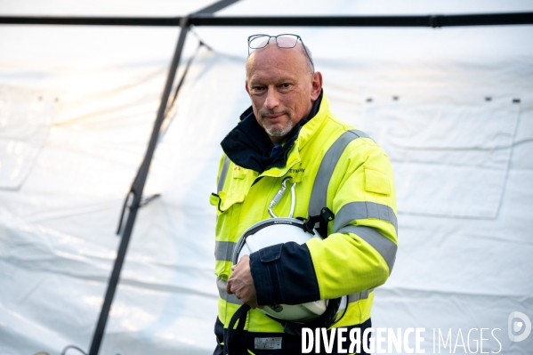 Exercise d accident nucléaire à la centrale de Paluel.