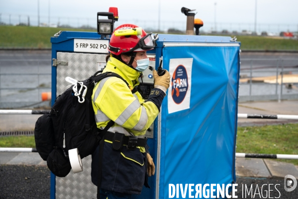 Exercise d accident nucléaire à la centrale de Paluel.