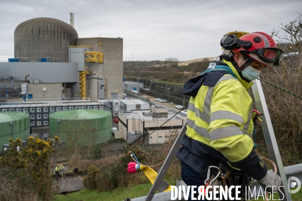 Exercise d accident nucléaire à la centrale de Paluel.