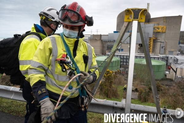 Exercise d accident nucléaire à la centrale de Paluel.