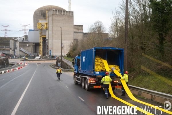 Exercise d accident nucléaire à la centrale de Paluel.