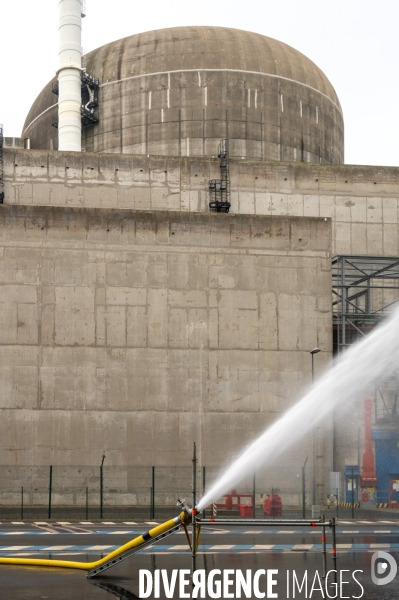 Exercise d accident nucléaire à la centrale de Paluel.