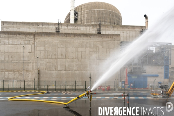 Exercise d accident nucléaire à la centrale de Paluel.