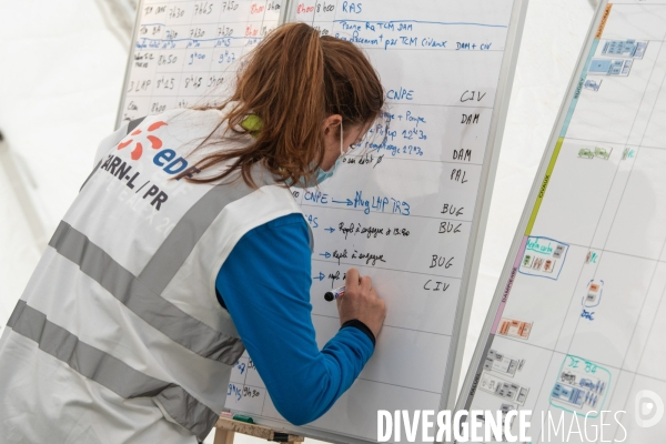 Exercise d accident nucléaire à la centrale de Paluel.