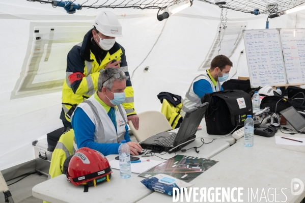 Exercise d accident nucléaire à la centrale de Paluel.