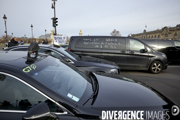 Manifestation des taxis contre la maraude des VTC