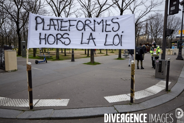 Manifestation des taxis contre la maraude des VTC