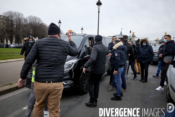 Manifestation des taxis contre la maraude des VTC