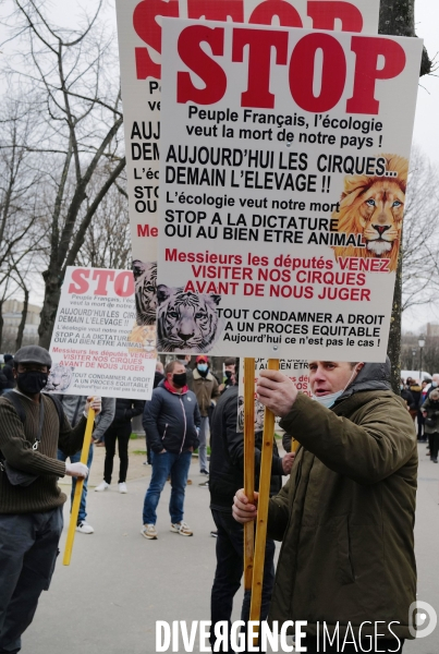Manifestation contre l interdiction des animaux dans les cirques