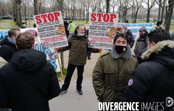 Manifestation contre l interdiction des animaux dans les cirques