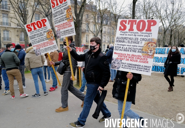 Manifestation contre l interdiction des animaux dans les cirques