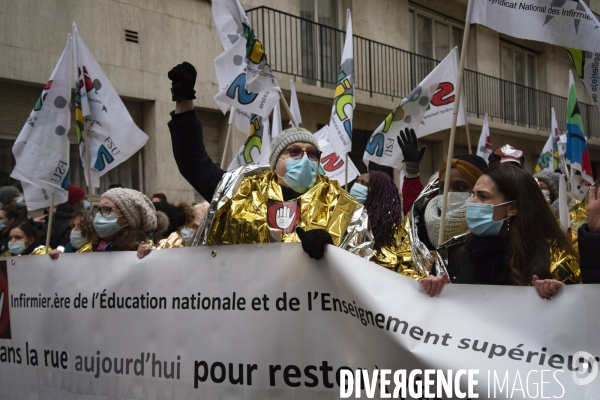 Manifestation des personnels de l éducation nationale et des étudiants