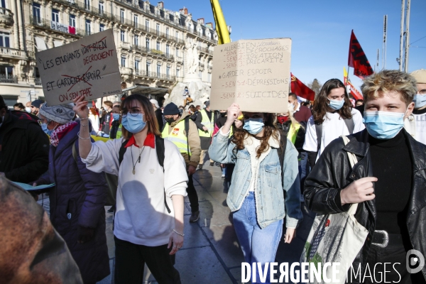 Manifestation enseignants etudiants montpellier