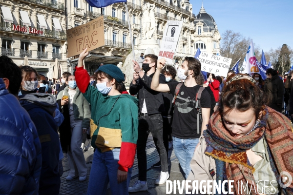 Manifestation enseignants etudiants montpellier