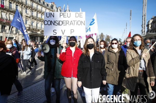 Manifestation enseignants etudiants montpellier