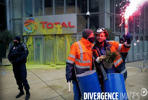 Manifestation des salariés de la Raffinerie Total de Grandpuits
