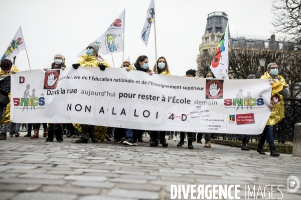 Manifestation et grève des personnels de l Education nationale