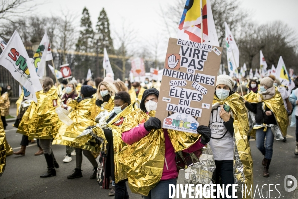 Manifestation et grève des personnels de l Education nationale