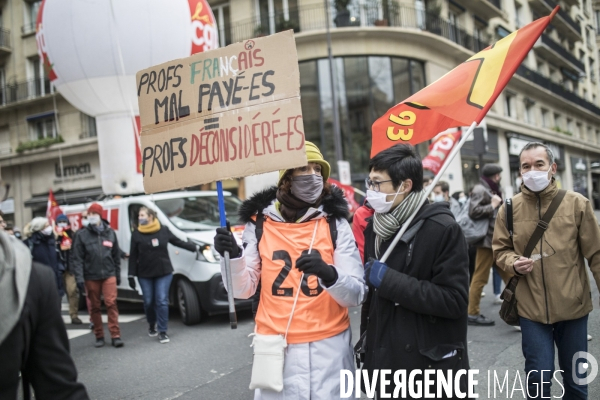 Manifestation et grève des personnels de l Education nationale