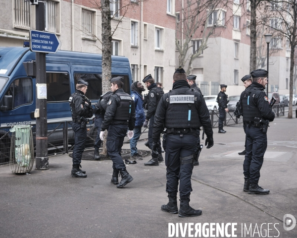 Contrôle de gendarmerie Porte d Aubervilliers