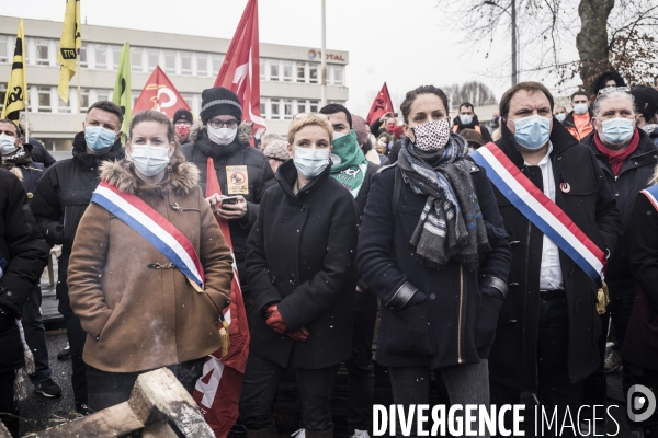 Grève à la raffinerie Total de Grandpuits