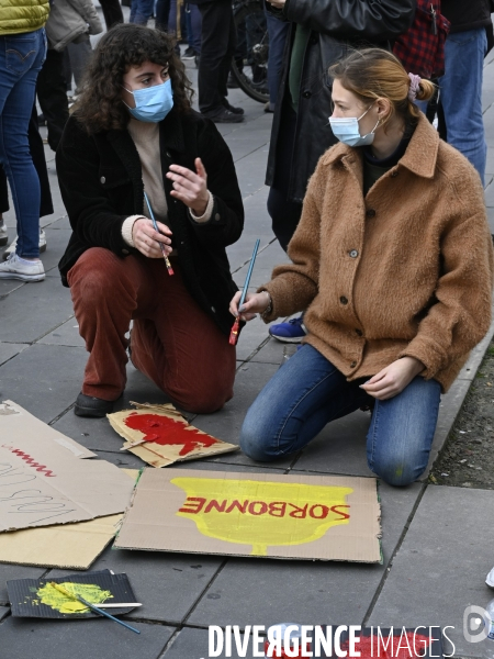 Manifestation contre le projet de loi SECURITE GLOBALE PPL, la marche des libertés du 30 janvier 2021. Demonstration against new security law project against freedom of information.