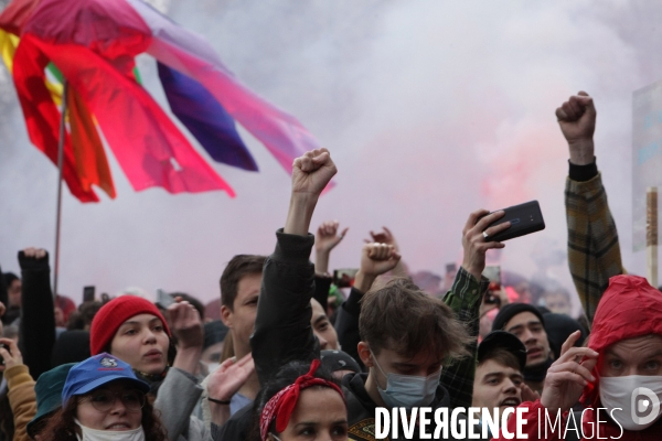 Marche des libertes à Paris contre la loi securite globale